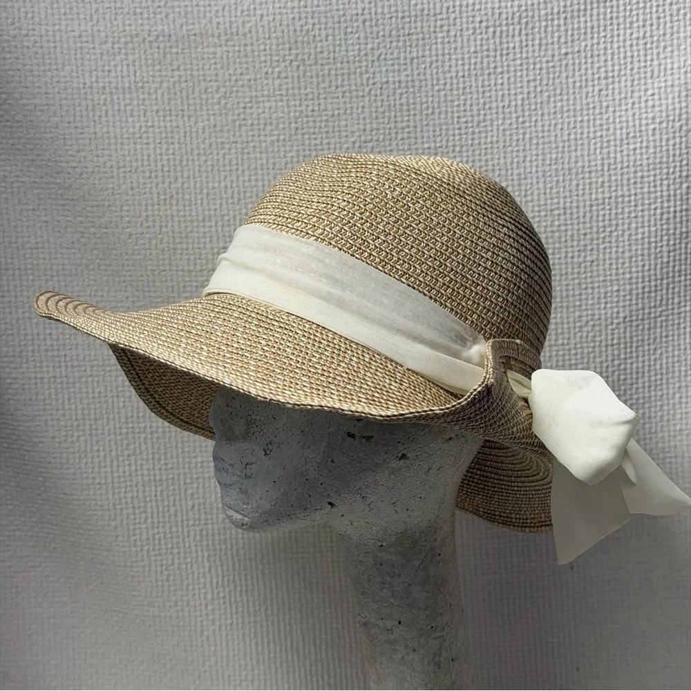 Women's Nine West Multi Straw Flip Up Floppy Hat